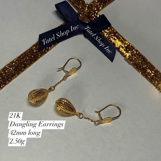 21K Gold Dangling Earrings